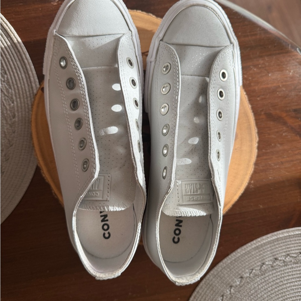 Converse White Slip-On Sneakers